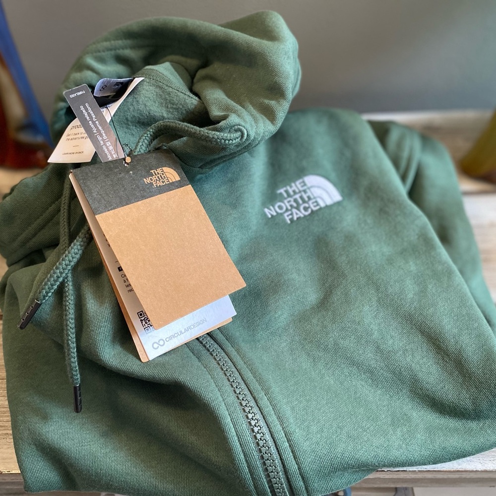 The North Face Men's Evolution Full-Zip Logo Hoodie ✨ Duck Green Size Large - Picture 15 of 16